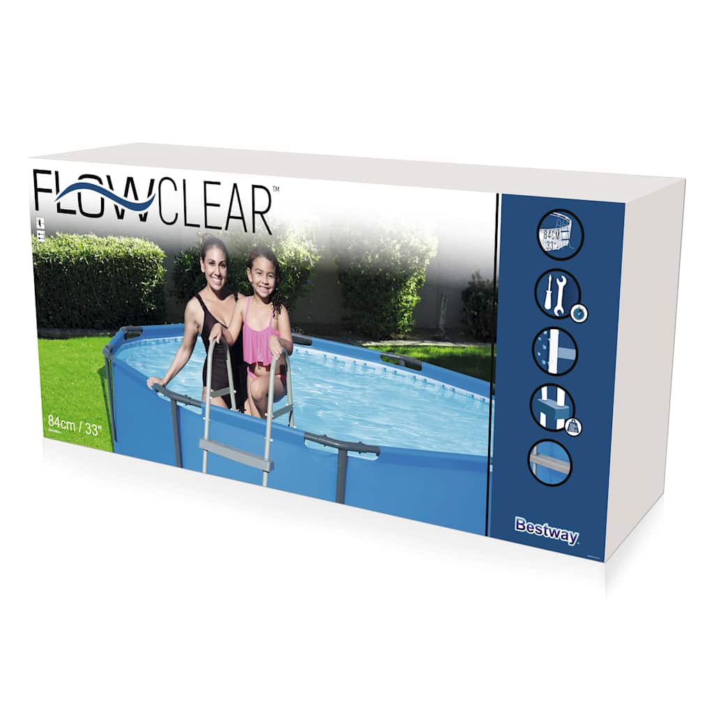 Zwembadladder 2 treden 84cm 58430 is nu te koop bij PeponiXL, paradijselijk wonen!