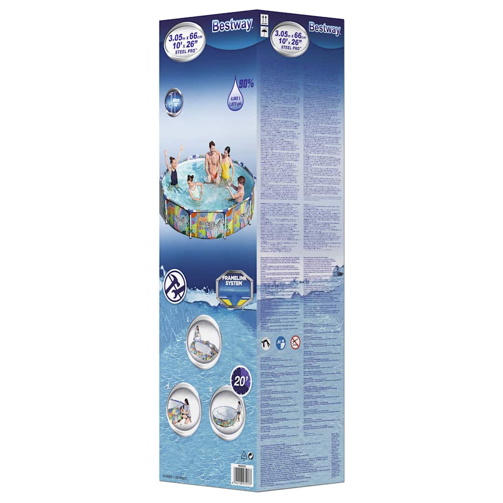 Zwembad Steel Pro frame 305x66 cm is nu te koop bij PeponiXL, paradijselijk wonen!