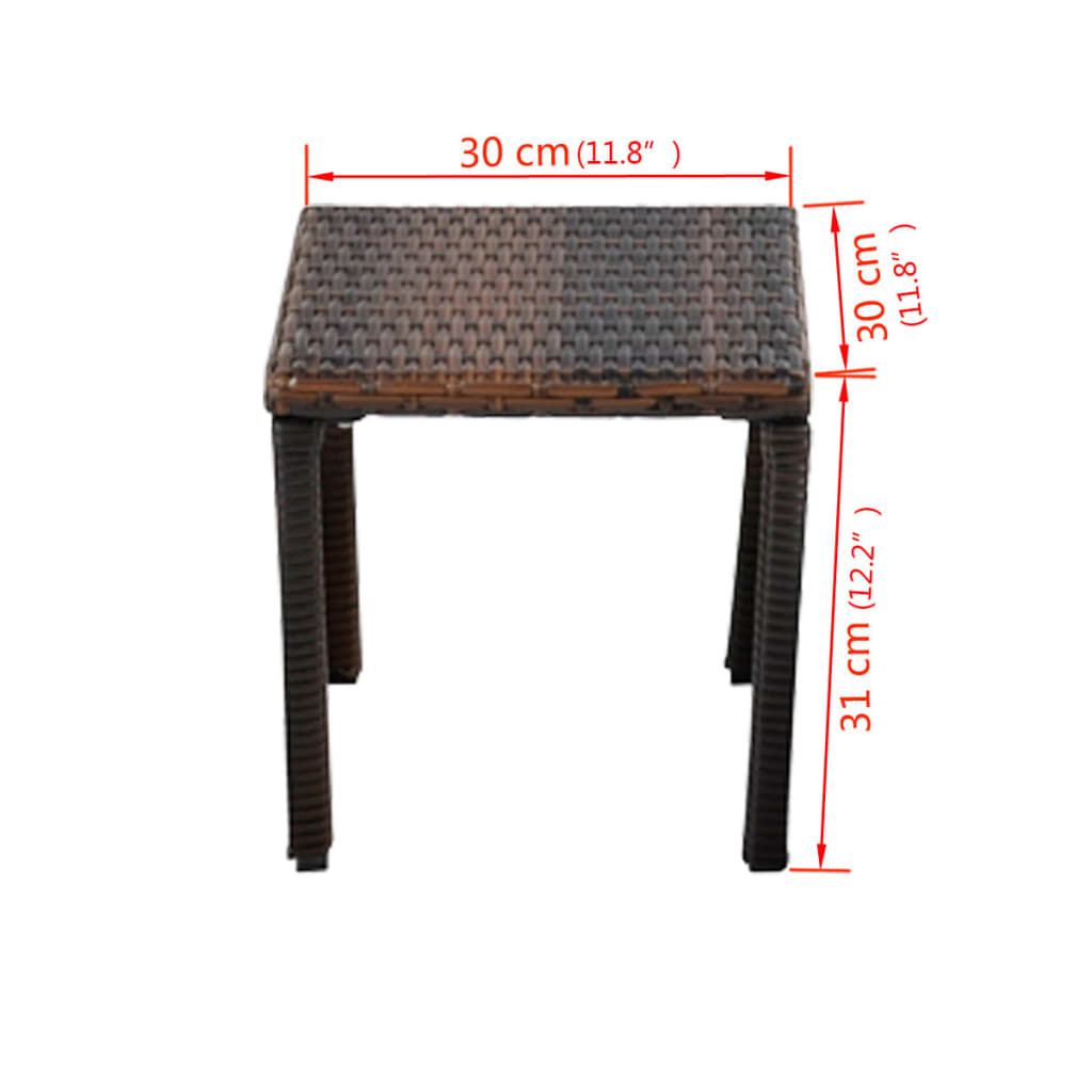 Ligbedden met tafel poly rattan bruin is nu te koop bij PeponiXL, paradijselijk wonen!