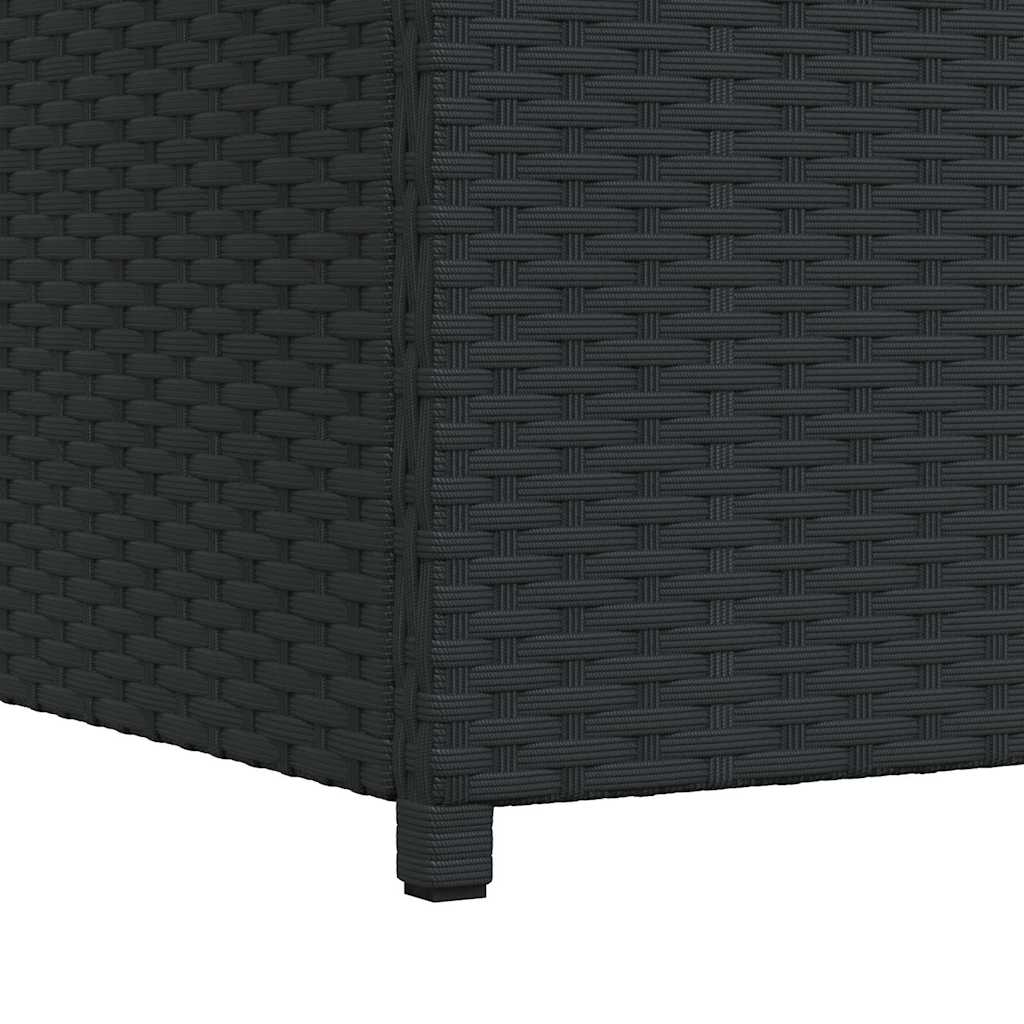 Tuinbox 120x50x60 cm poly rattan zwart is nu te koop bij PeponiXL, paradijselijk wonen!