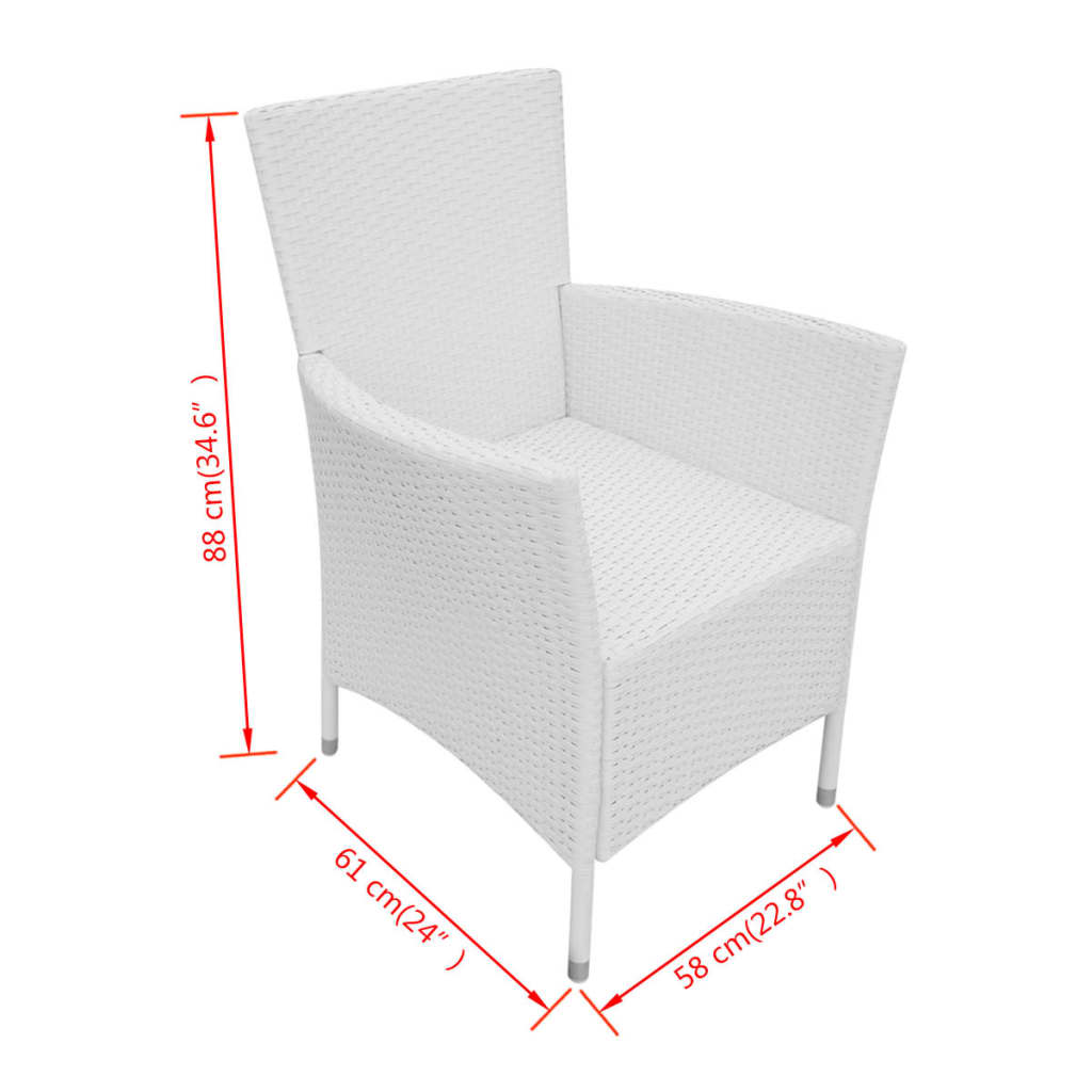 9-delige Tuinset poly rattan crèmewit is nu te koop bij PeponiXL, paradijselijk wonen!