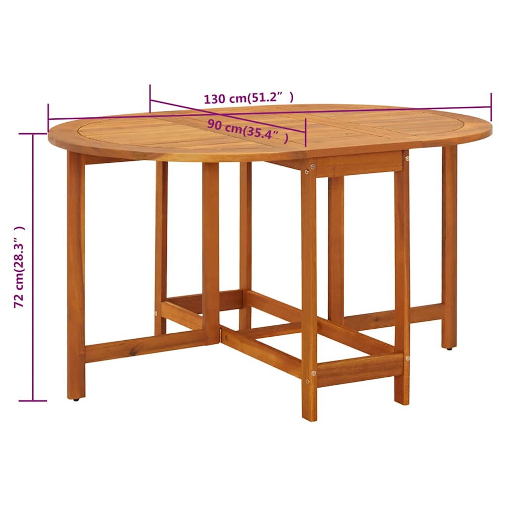Tuintafel 130x90x72 cm massief acaciahout is nu te koop bij PeponiXL, paradijselijk wonen!