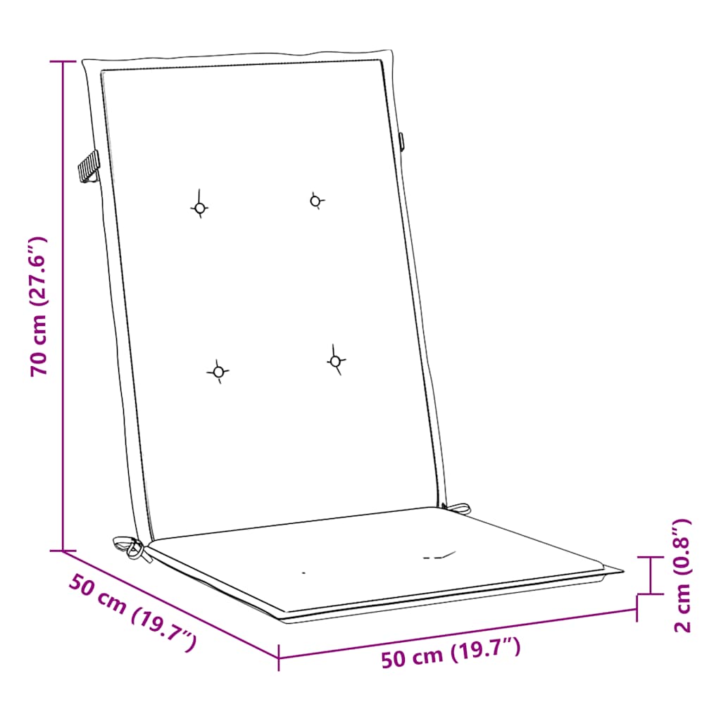 Tuinstoelkussens rugleuning 2 st 120x50x2 cm stof antraciet is nu te koop bij PeponiXL, paradijselijk wonen!