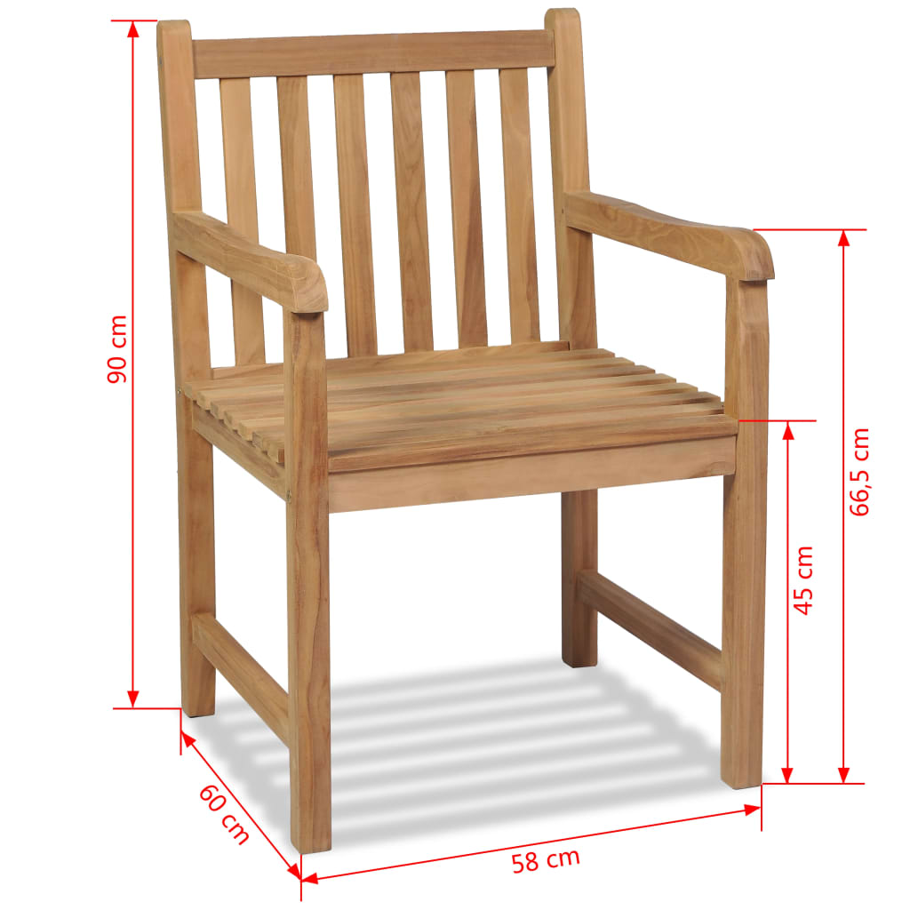 Tuinstoelen 2 st massief teakhout is nu te koop bij PeponiXL, paradijselijk wonen!