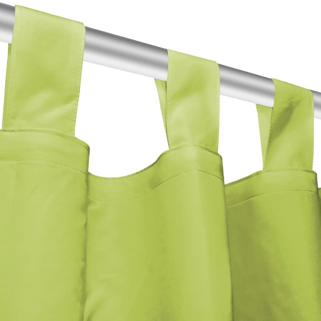 Micro-satijnen gordijnen met lussen 140x245 cm groen 2 st is nu te koop bij PeponiXL, paradijselijk wonen!