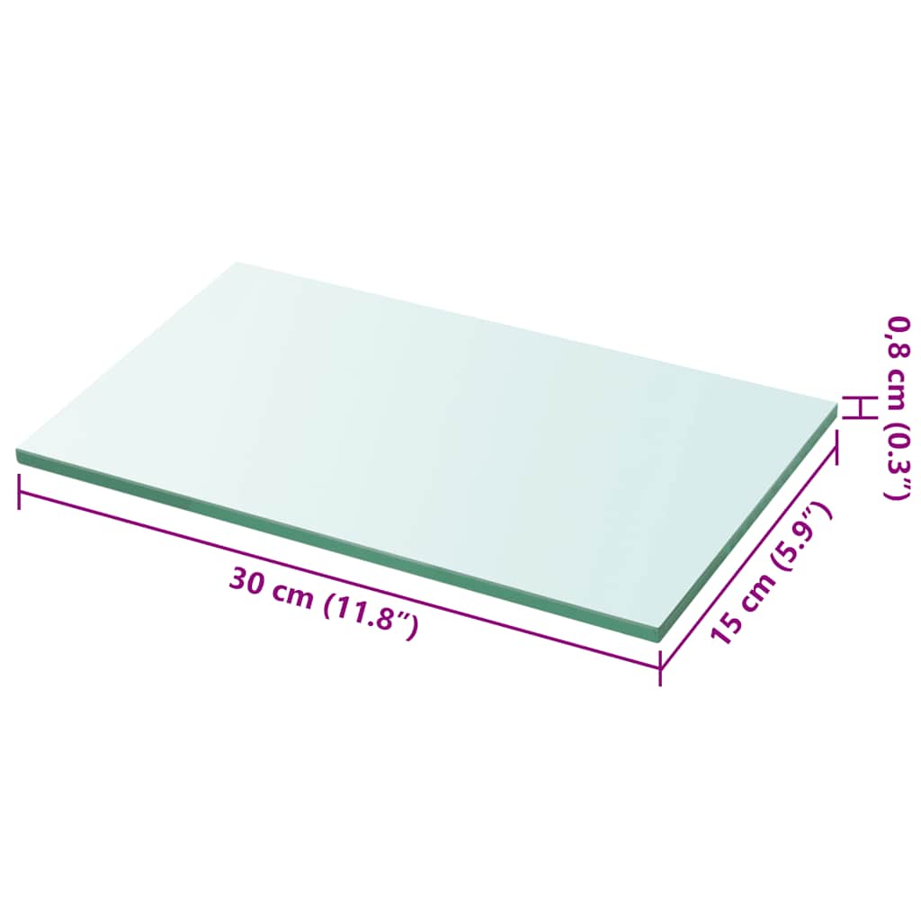 Wandschap transparant 30x15 cm glas is nu te koop bij PeponiXL, paradijselijk wonen!