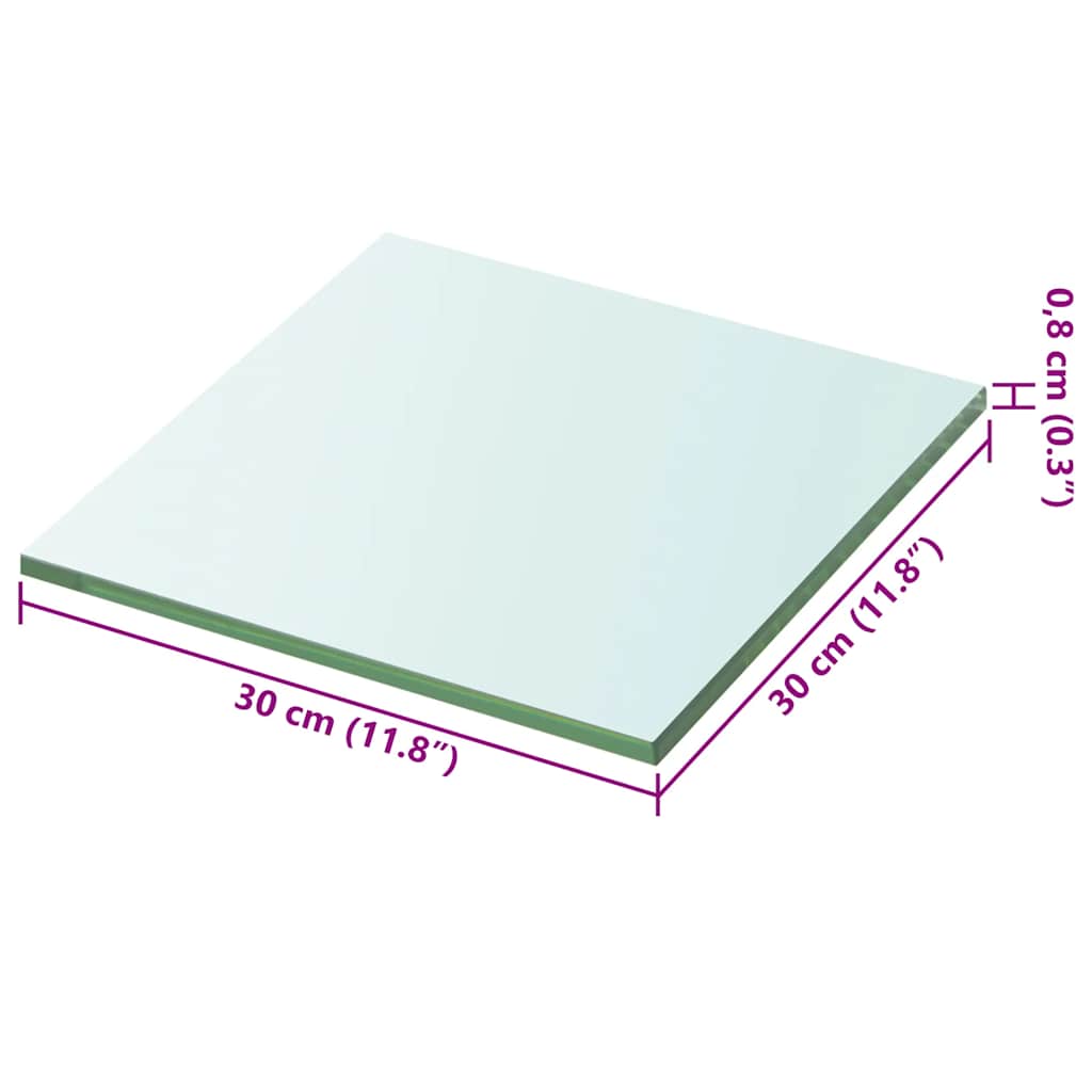 Wandschap transparant 30x30 cm glas is nu te koop bij PeponiXL, paradijselijk wonen!