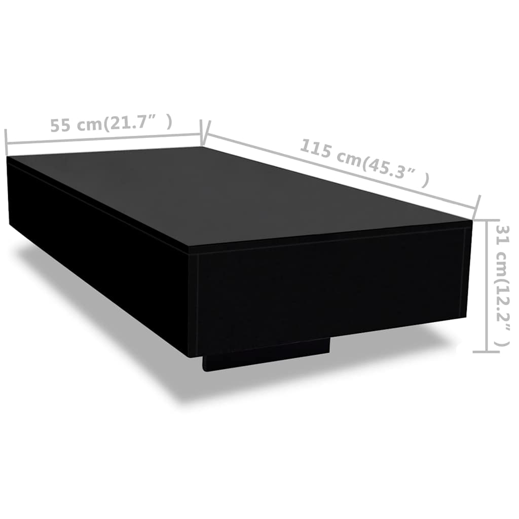 Salontafel hoogglans zwart is nu te koop bij PeponiXL, paradijselijk wonen!