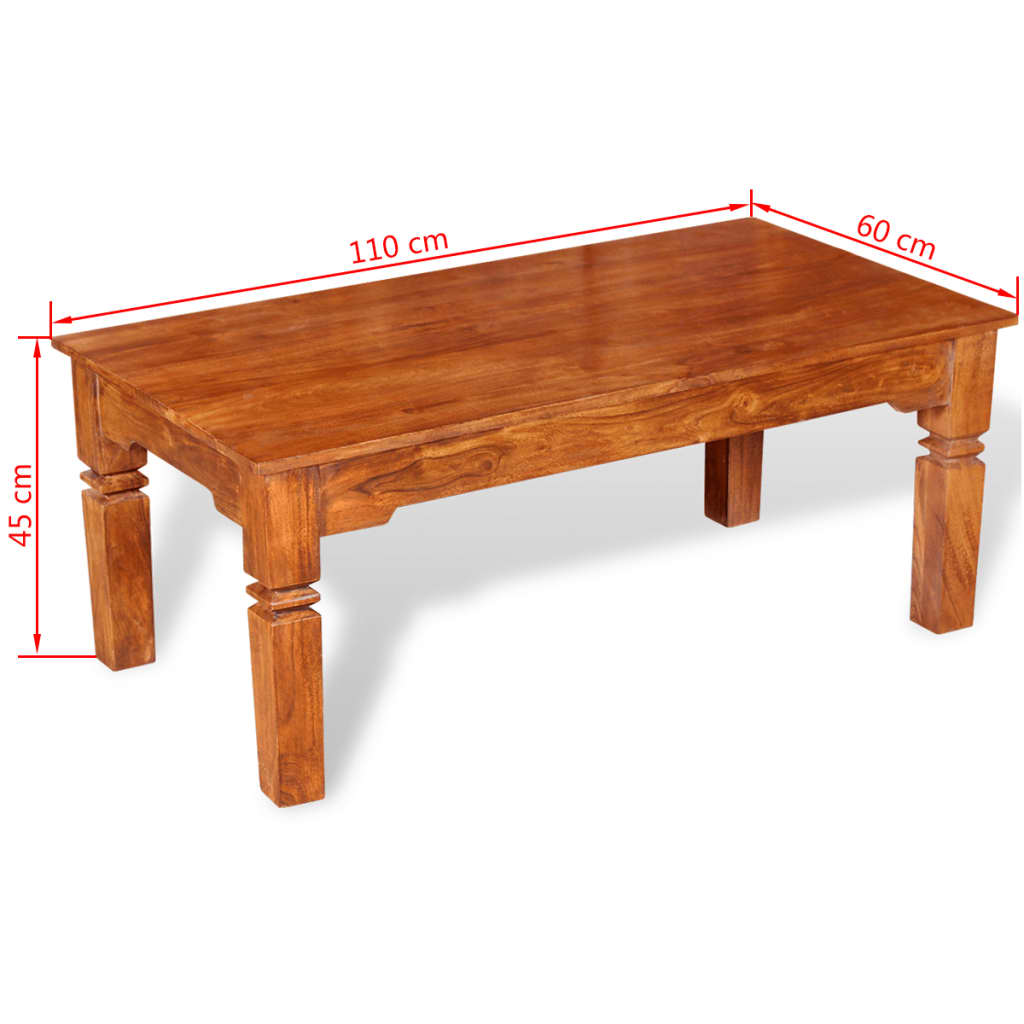 Salontafel 110x60x45 cm massief hout is nu te koop bij PeponiXL, paradijselijk wonen!