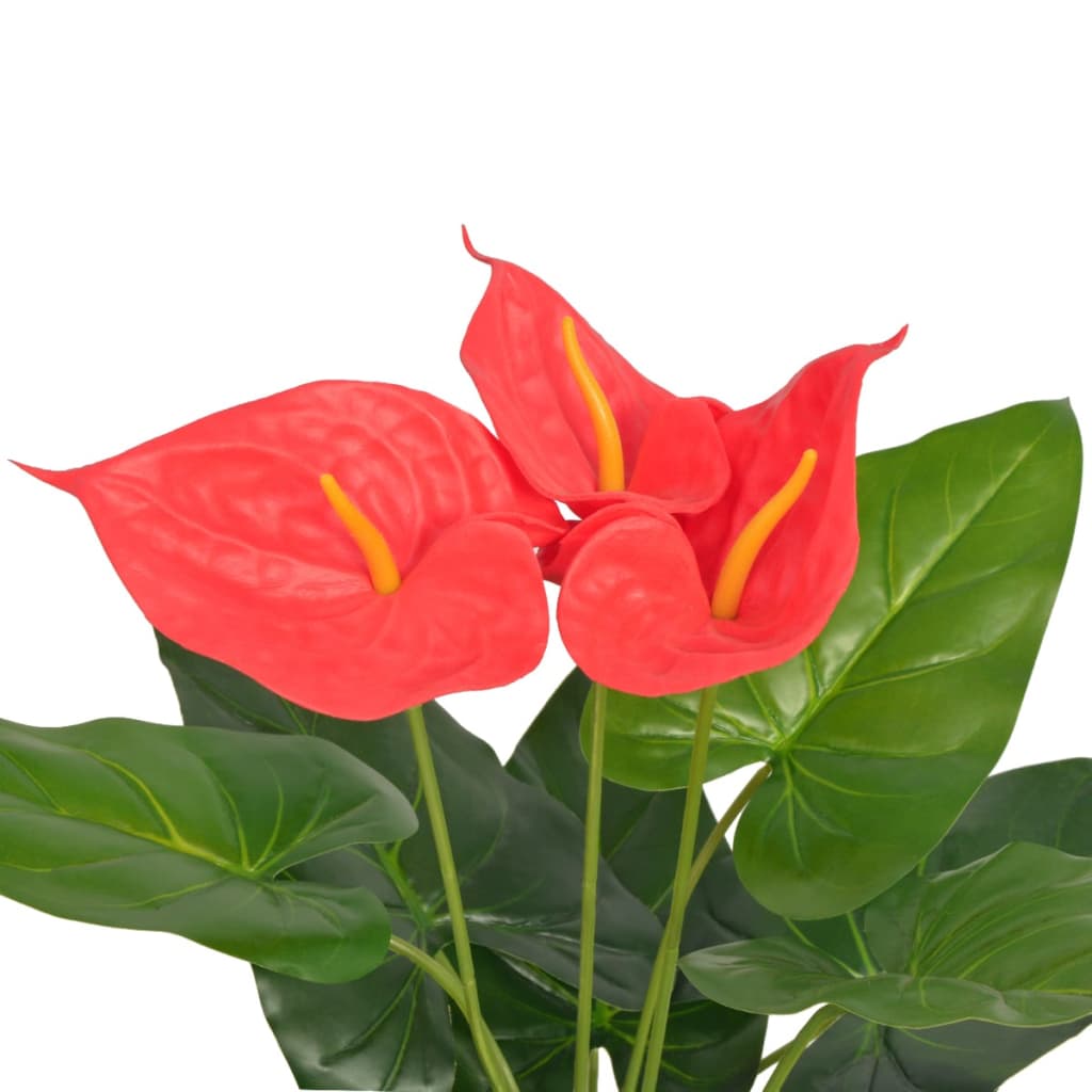 Kunst anthurium plant met pot 45 cm rood en geel is nu te koop bij PeponiXL, paradijselijk wonen!