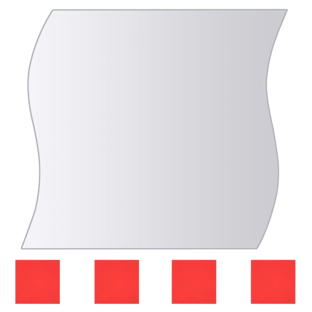 8 st Spiegeltegels meervormig glas