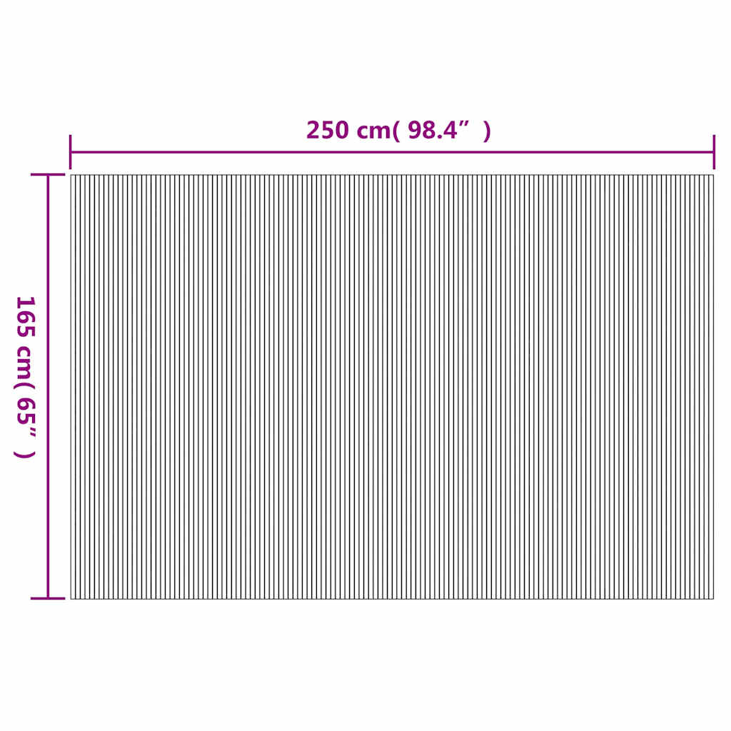 Kamerscherm breedte 250 cm hoogte 165 cm bamboe grijs is nu te koop bij PeponiXL, paradijselijk wonen!