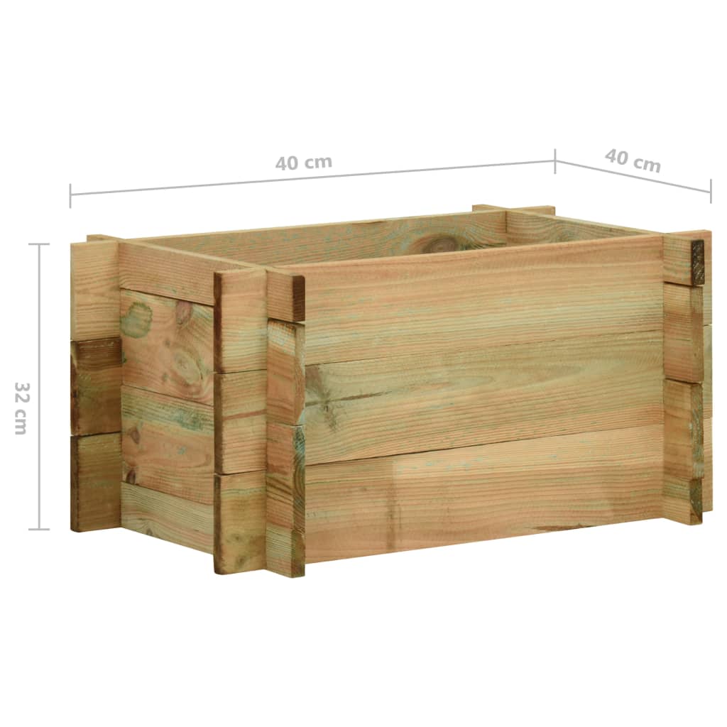 Plantenbak 40 cm geïmpregneerd grenenhout is nu te koop bij PeponiXL, paradijselijk wonen!