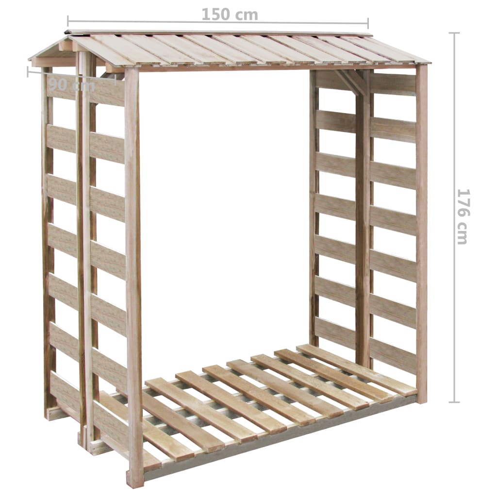 Haardhoutopslag 150x90x176 cm geïmpregneerd grenenhout is nu te koop bij PeponiXL, paradijselijk wonen!