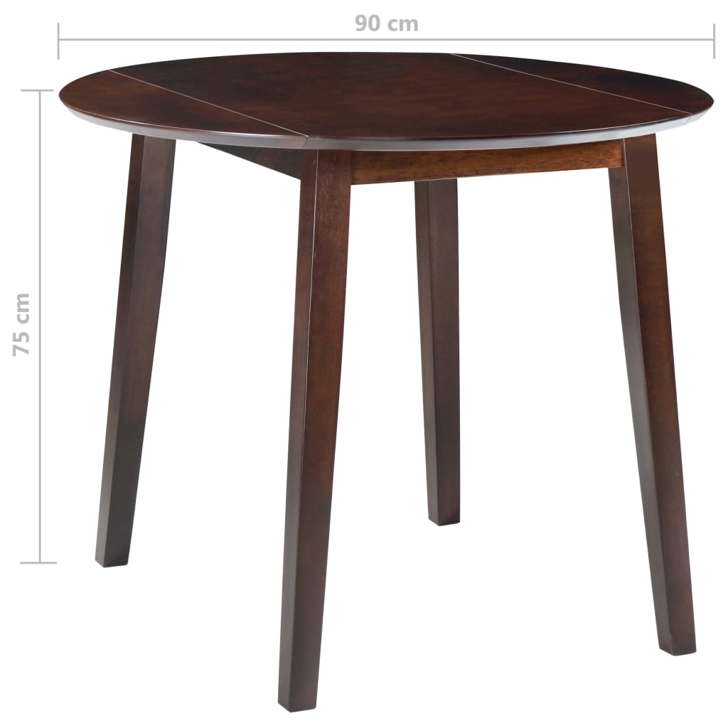 Eettafel inklapbaar rond MDF bruin is nu te koop bij PeponiXL, paradijselijk wonen!