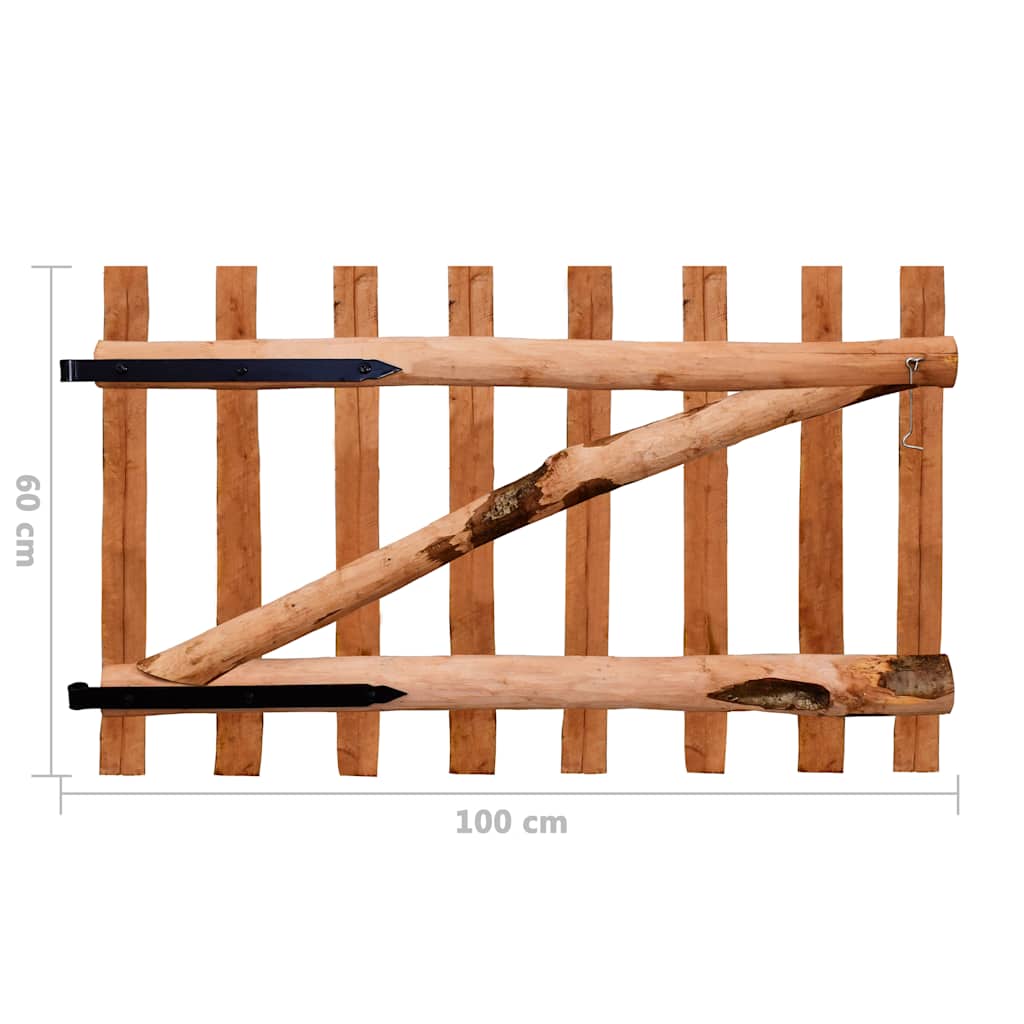 Poort enkel 100x60 cm geïmpregneerd hazelaarhout is nu te koop bij PeponiXL, paradijselijk wonen!