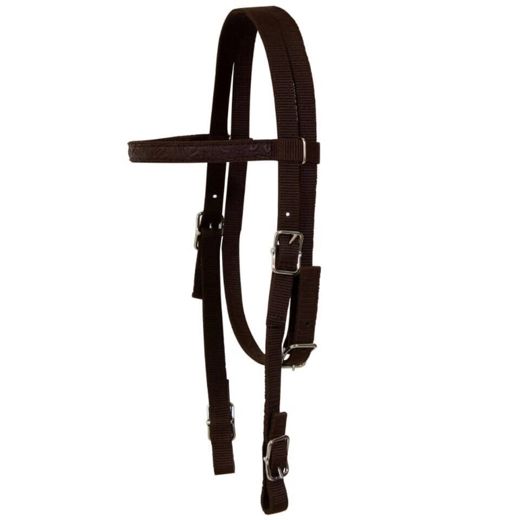 Western zadel, hoofdstel en borstriem 13" echt leer bruin is nu te koop bij PeponiXL, paradijselijk wonen!