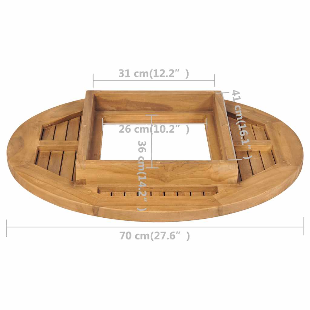 Tafelblad voor bierkrat 70 cm teakhout is nu te koop bij PeponiXL, paradijselijk wonen!