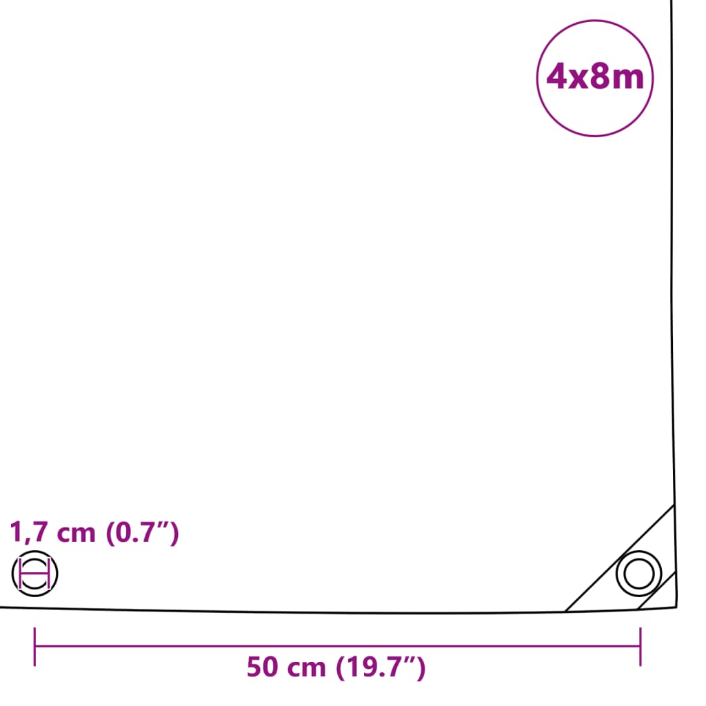 Dekzeil 650 g/m² 4x8 m grijs is nu te koop bij PeponiXL, paradijselijk wonen!