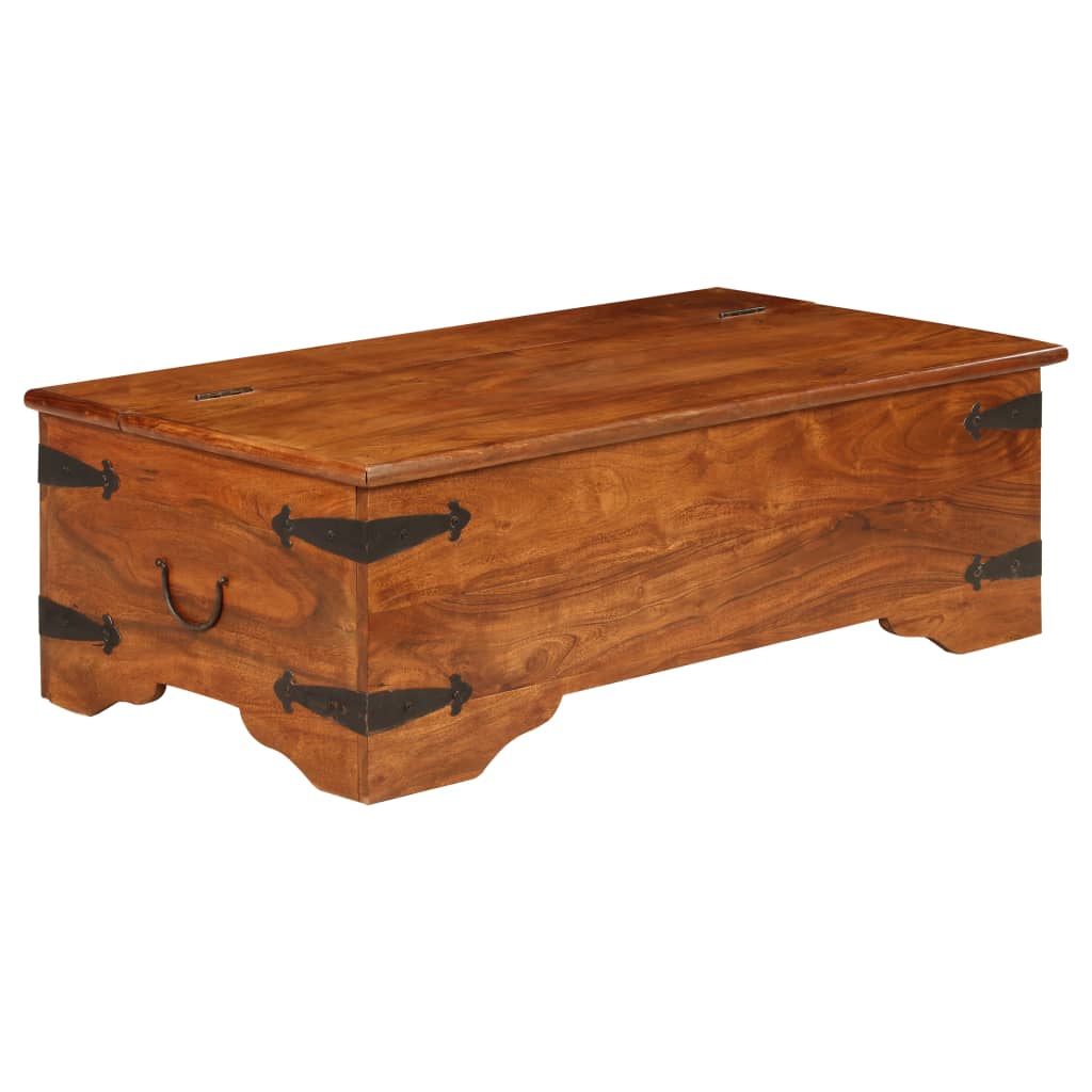 Salontafel 110x55x35 cm massief acaciahout met honingafwerking is nu te koop bij PeponiXL, paradijselijk wonen!