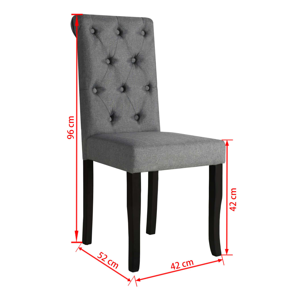 Eetkamerstoelen 6 st stof donkergrijs is nu te koop bij PeponiXL, paradijselijk wonen!