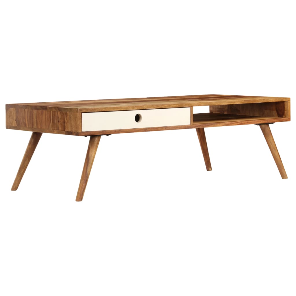 Salontafel 110x50x35 cm massief acaciahout is nu te koop bij PeponiXL, paradijselijk wonen!
