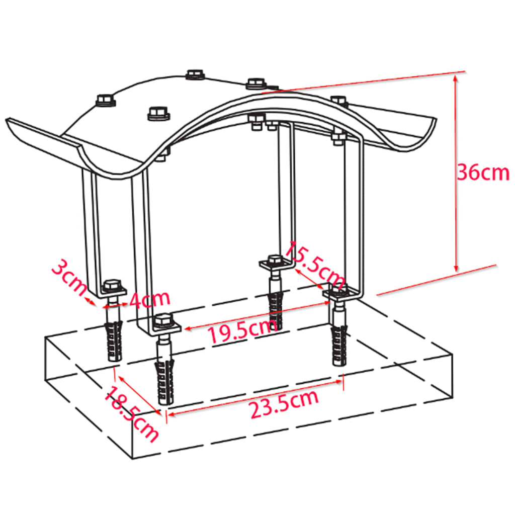 Schoorsteenkap roestvrij staal 40 x 40 x 36 cm is nu te koop bij PeponiXL, paradijselijk wonen!