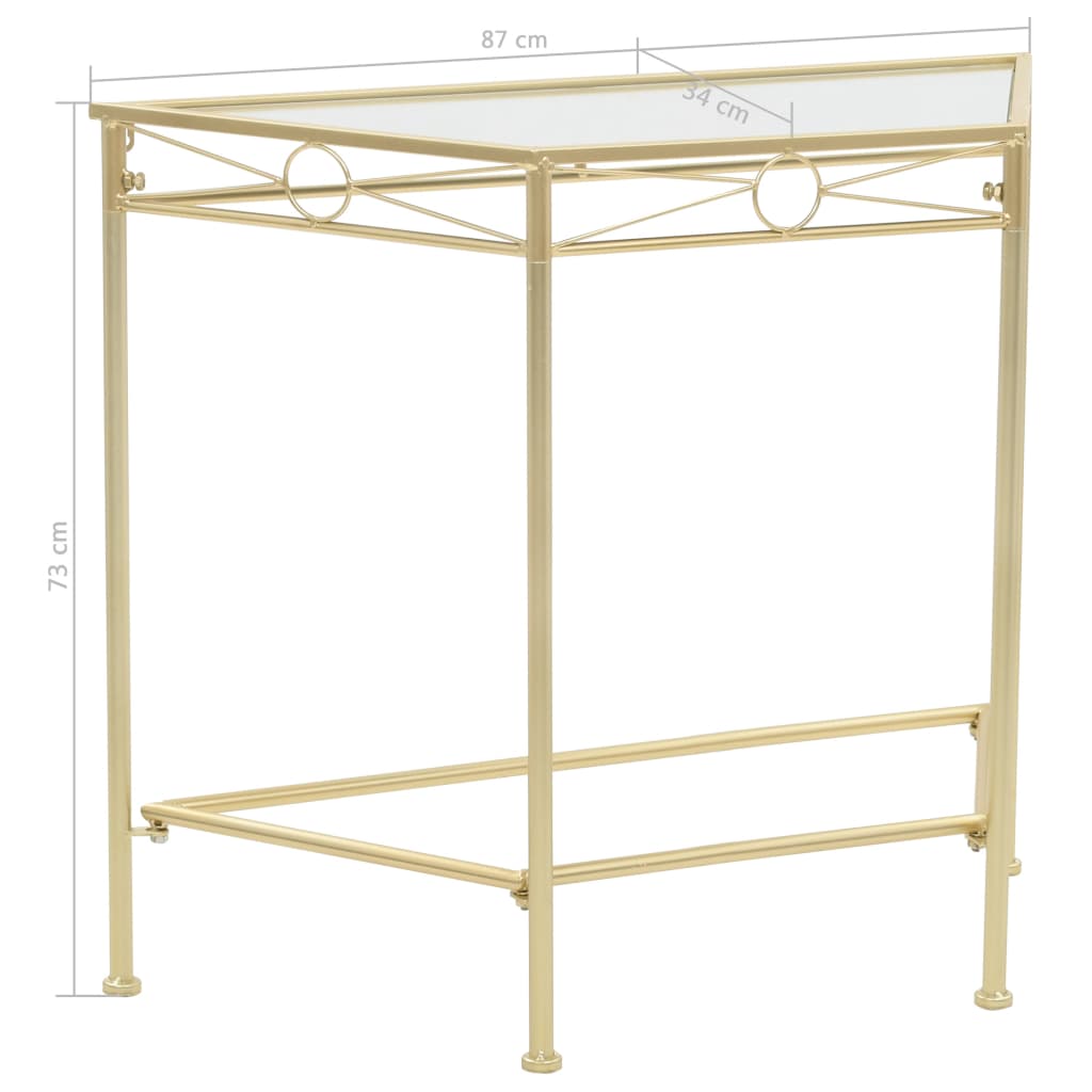 Bijzettafel in vintage stijl 87x34x73 cm metaal goud is nu te koop bij PeponiXL, paradijselijk wonen!