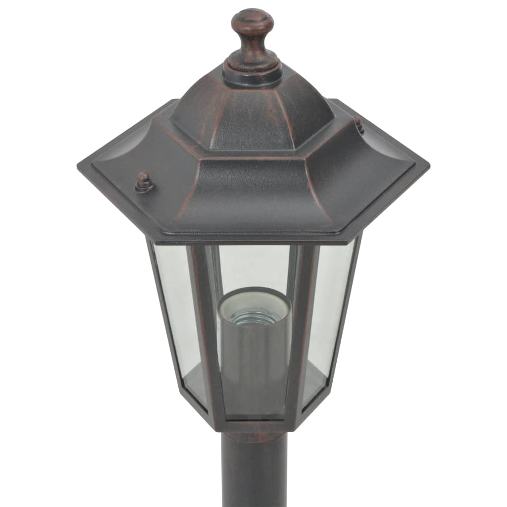 Paalverlichting voor tuin E27 110 cm aluminium brons 6 st is nu te koop bij PeponiXL, paradijselijk wonen!