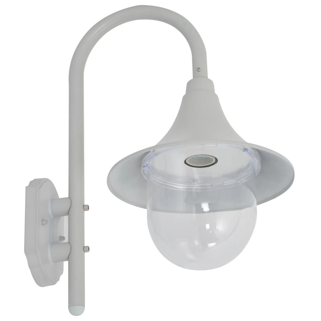 Tuin wandlamp E27 42 cm aluminium wit is nu te koop bij PeponiXL, paradijselijk wonen!