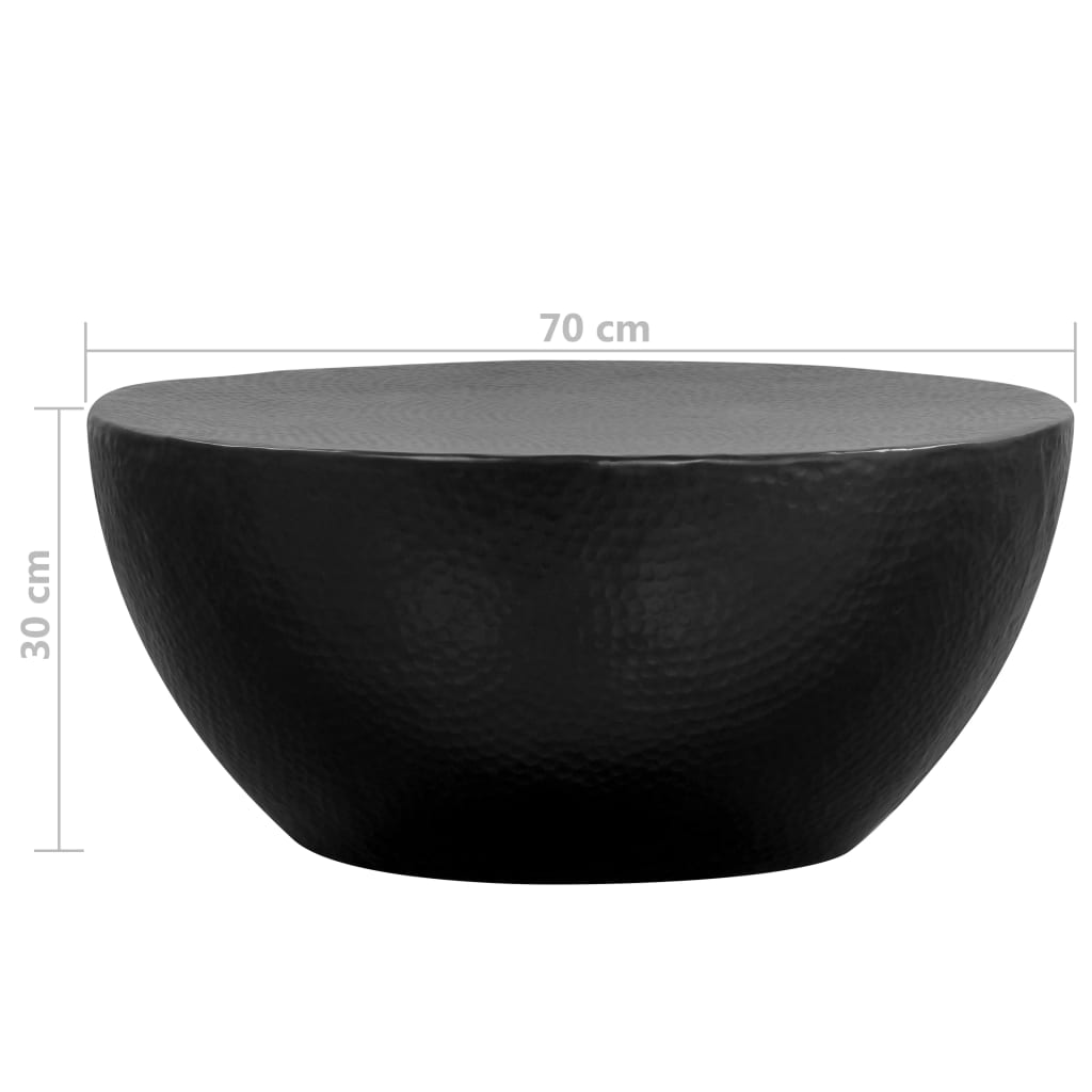 Salontafel 70x30 cm gehamerd aluminium zwart is nu te koop bij PeponiXL, paradijselijk wonen!
