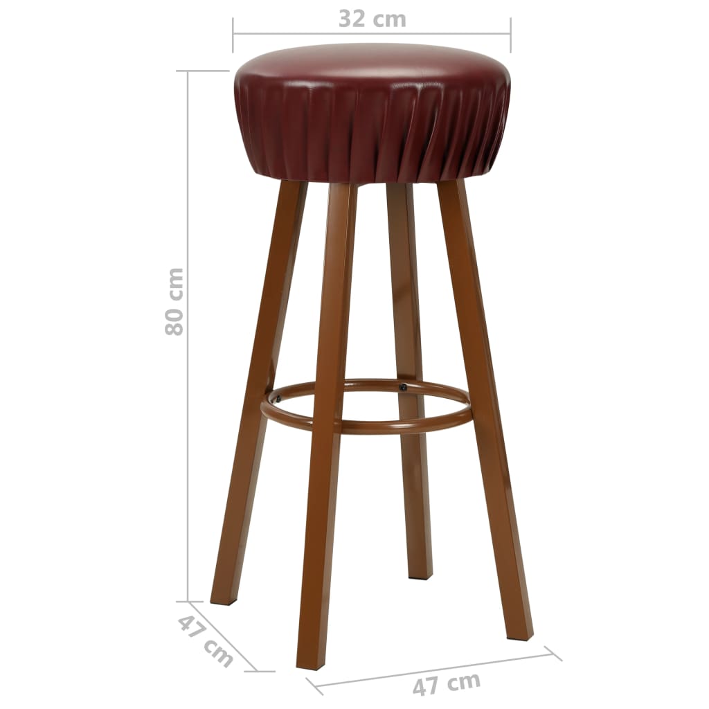 Barstoelen 2 st kunstleer bruin is nu te koop bij PeponiXL, paradijselijk wonen!