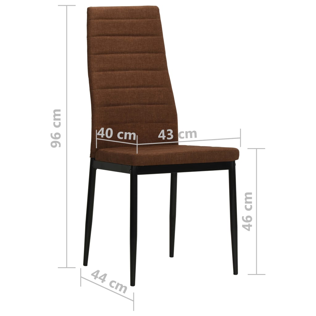 Eetkamerstoelen 2 st stof bruin is nu te koop bij PeponiXL, paradijselijk wonen!