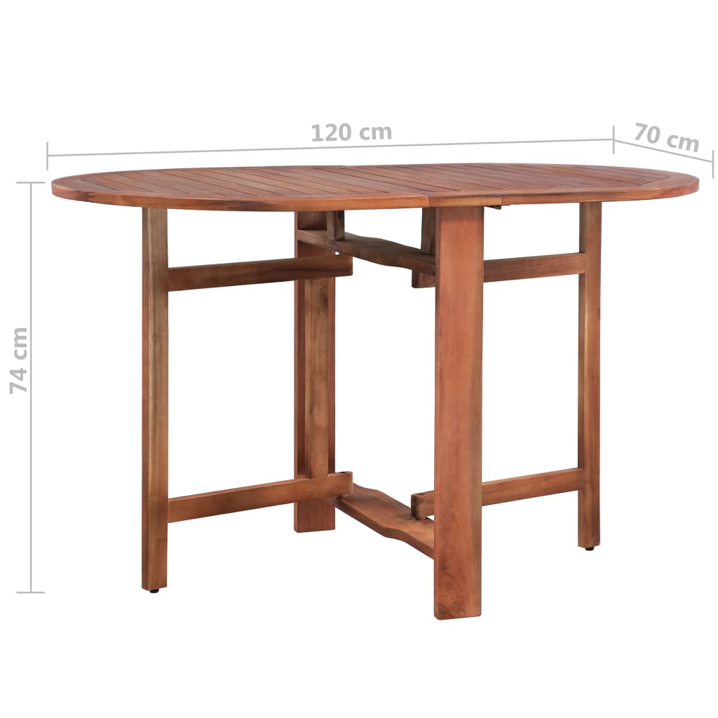 Tuintafel 120x70x74 cm massief acaciahout is nu te koop bij PeponiXL, paradijselijk wonen!