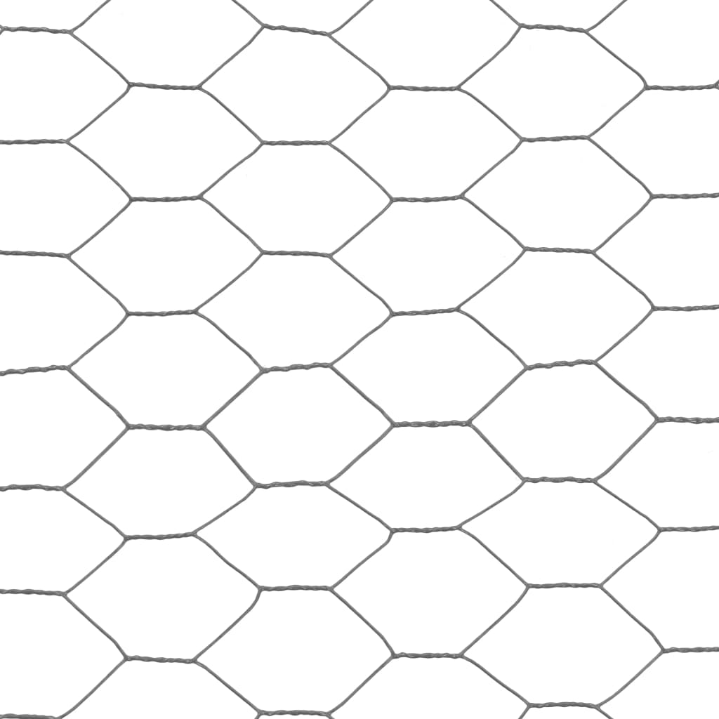 Kippengaas 25x1 m staal met PVC coating grijs is nu te koop bij PeponiXL, paradijselijk wonen!