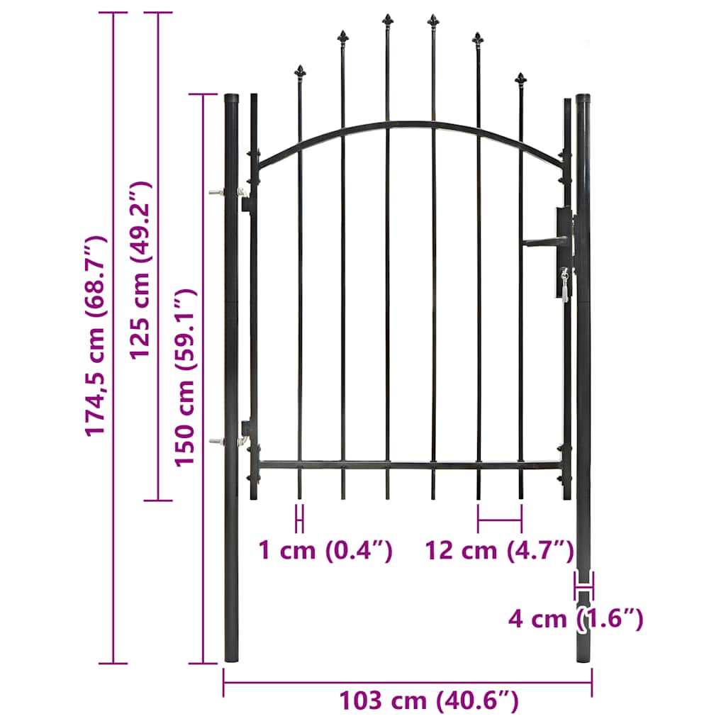 Tuinpoort Woerden staal 1x1,25 m zwart is nu te koop bij PeponiXL, paradijselijk wonen!