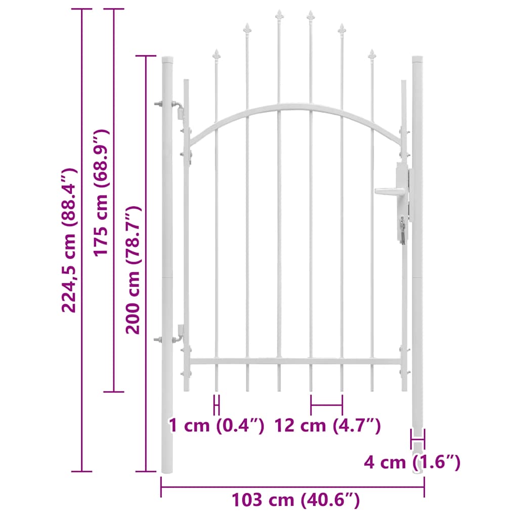 Tuinpoort Woerden staal 1x2,25 m wit is nu te koop bij PeponiXL, paradijselijk wonen!