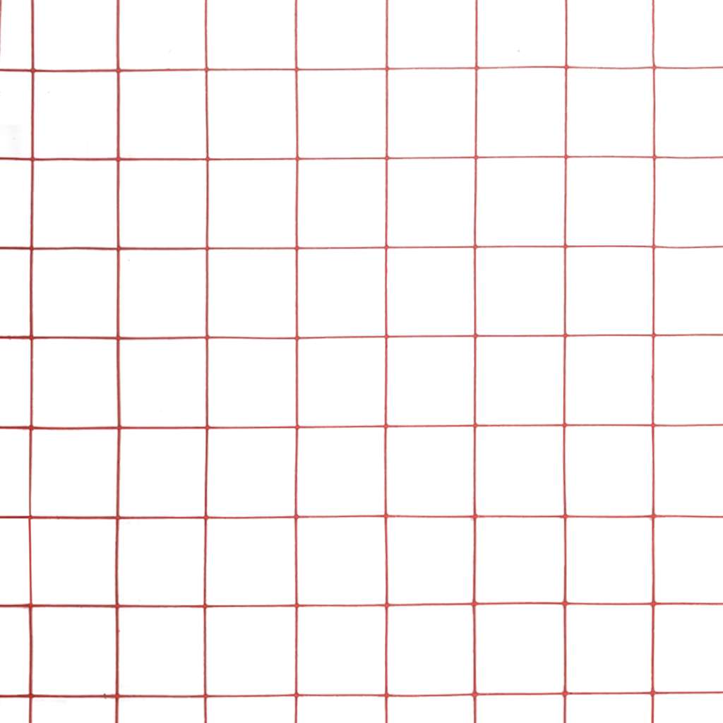 Kippengaas 10x1 m staal met PVC coating rood is nu te koop bij PeponiXL, paradijselijk wonen!