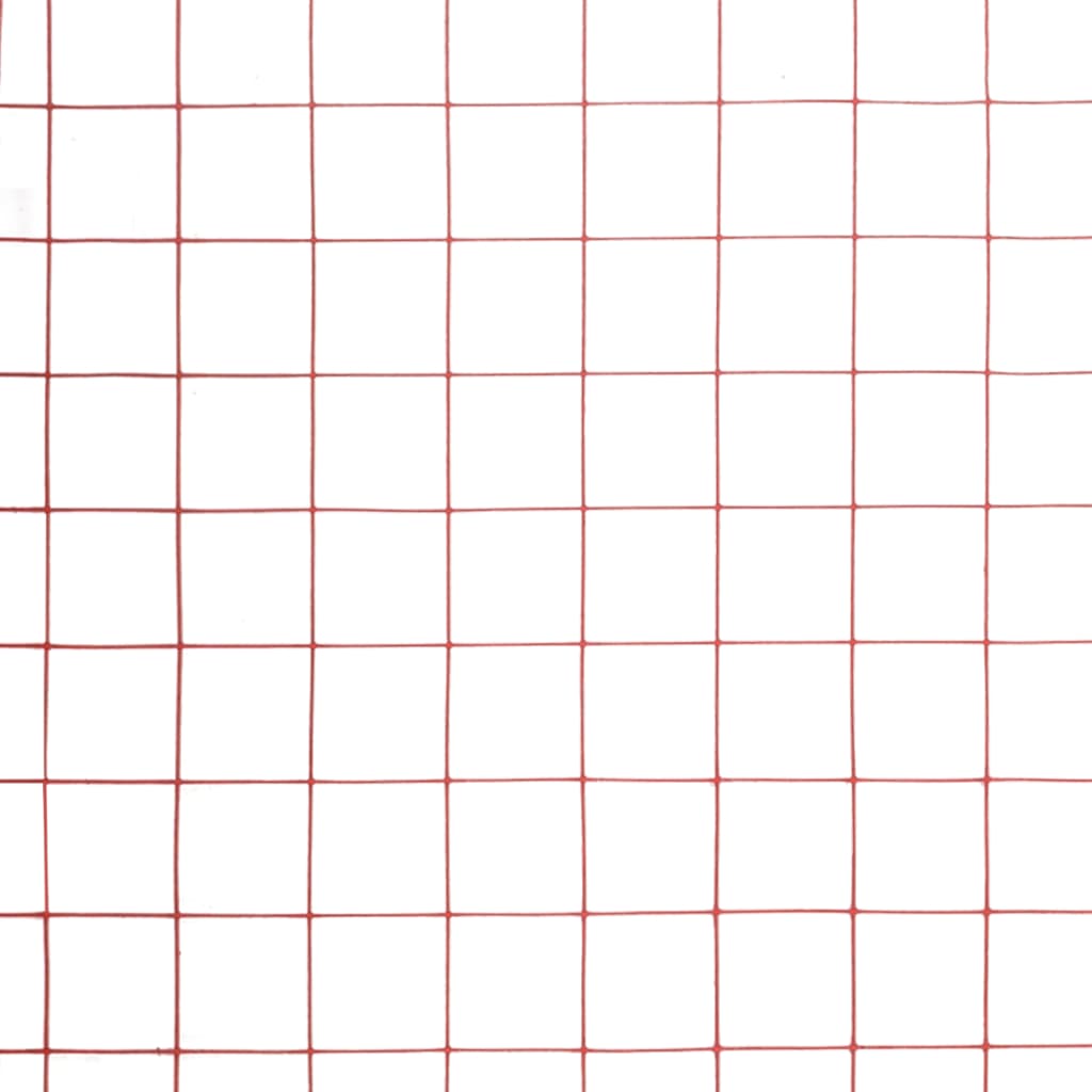 Kippengaas 10x0,5 m staal met PVC coating rood is nu te koop bij PeponiXL, paradijselijk wonen!