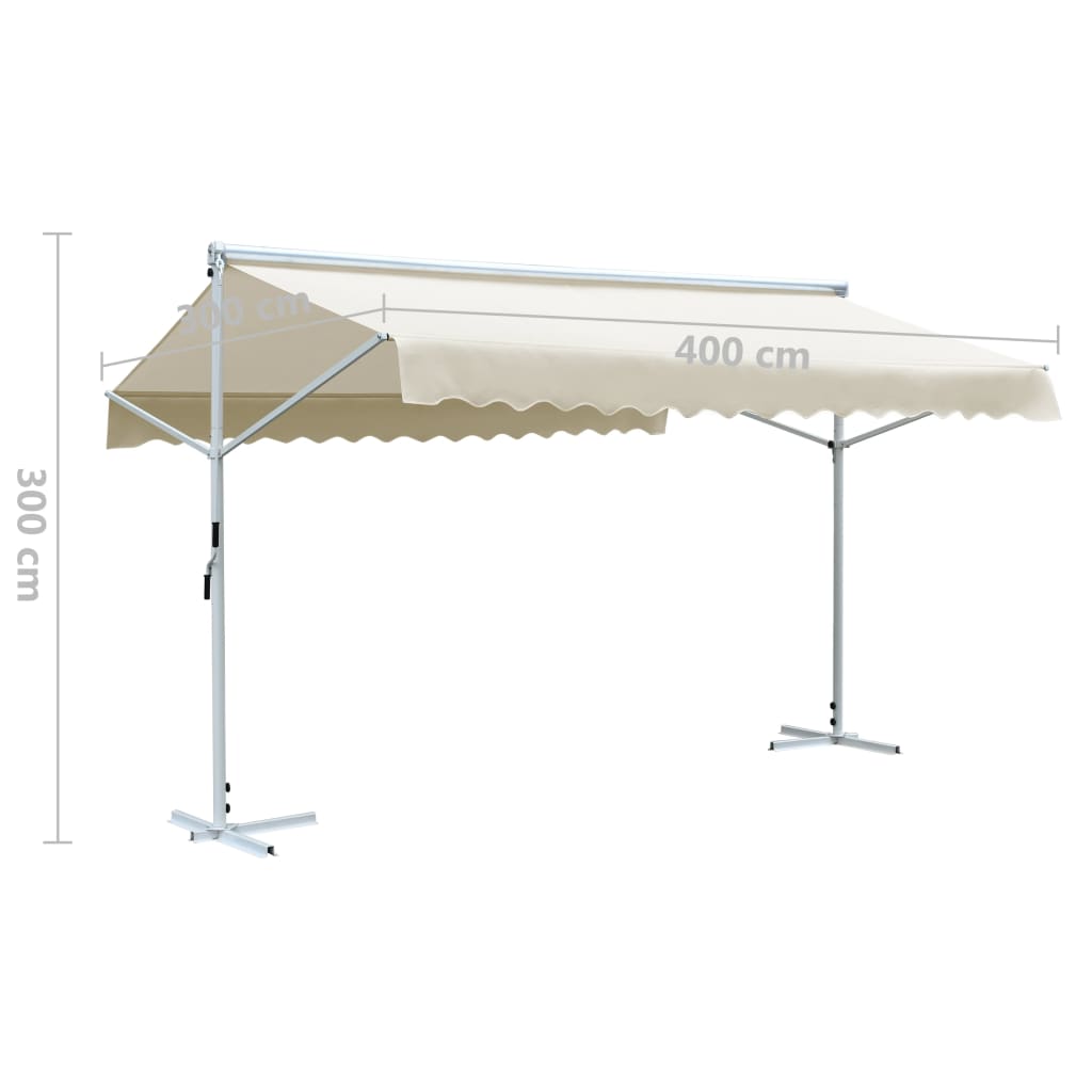 Luifel vrijstaand 4x3 m crème is nu te koop bij PeponiXL, paradijselijk wonen!