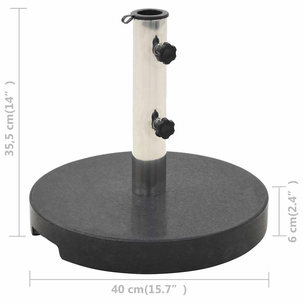 Parasolvoet rond 20 kg graniet zwart is nu te koop bij PeponiXL, paradijselijk wonen!