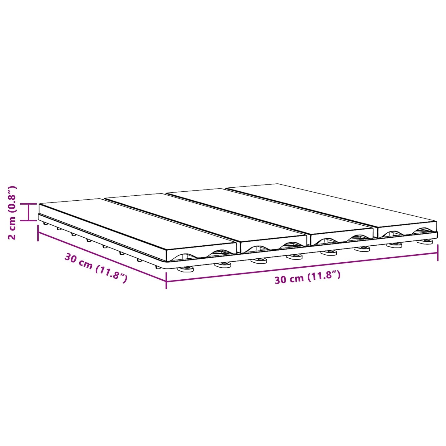 Terras Tegel 3D-Design 11 pcs Donkerbruin 30 x 30 cm WPC is nu te koop bij PeponiXL, paradijselijk wonen!