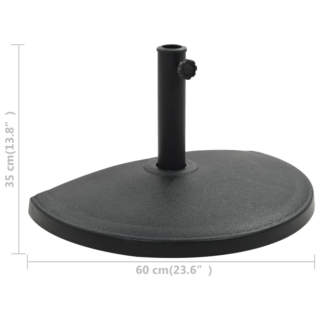Parasolvoet halfrond 15 kg polyresin zwart is nu te koop bij PeponiXL, paradijselijk wonen!