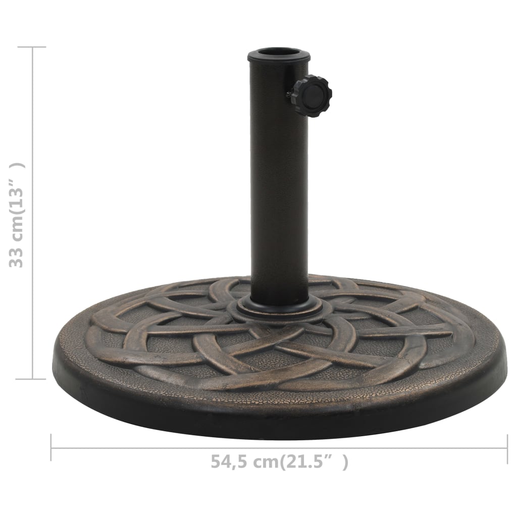 Parasolvoet rond 19 kg polyresin bronskleurig is nu te koop bij PeponiXL, paradijselijk wonen!