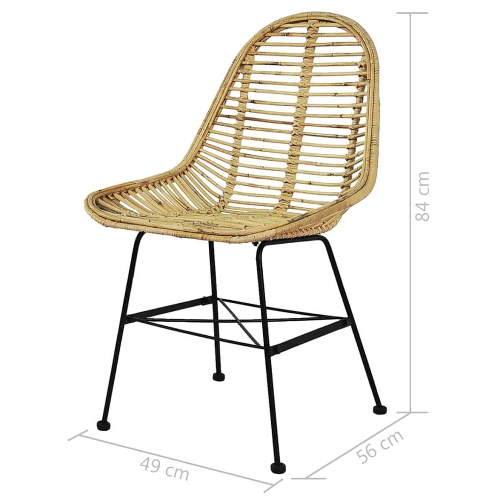 Eetkamerstoelen rattan natuurlijk 6 st is nu te koop bij PeponiXL, paradijselijk wonen!