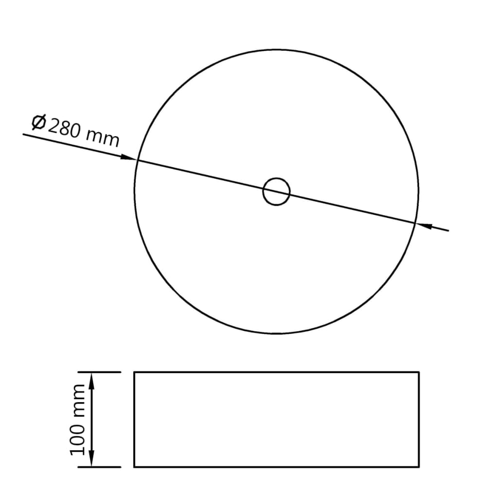 Wastafel 28x10 cm keramiek zilverkleurig is nu te koop bij PeponiXL, paradijselijk wonen!