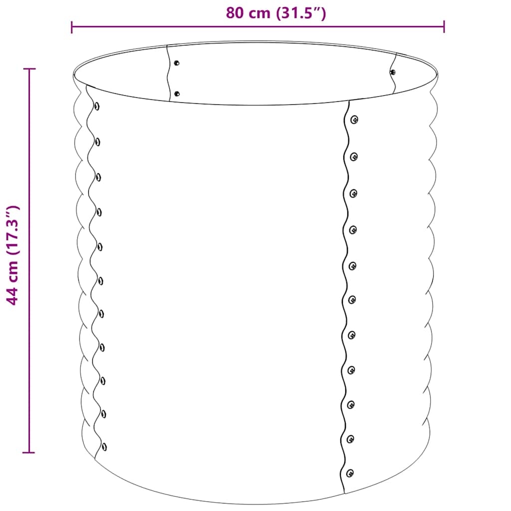 Plantenbak verhoogd 80x80x81 cm gegalvaniseerd staal zilver is nu te koop bij PeponiXL, paradijselijk wonen!