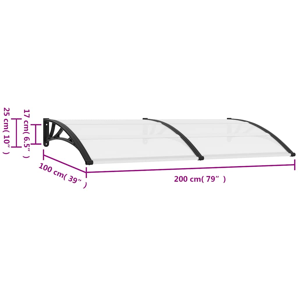 Deurluifel 200x100 cm PC zwart is nu te koop bij PeponiXL, paradijselijk wonen!