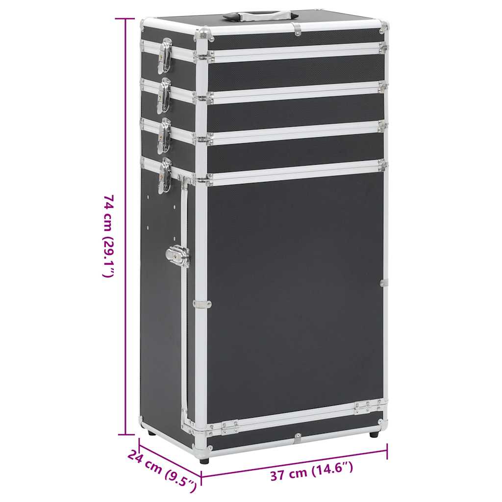 Make-up trolley aluminium zwart is nu te koop bij PeponiXL, paradijselijk wonen!