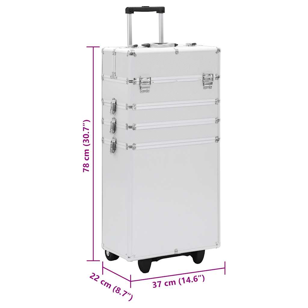 Make-up trolley aluminium zilverkleurig is nu te koop bij PeponiXL, paradijselijk wonen!